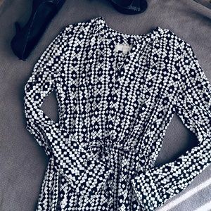 NWOT Ann Taylor LOFT Graphic Print Shirt Dress